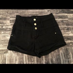 Black high waisted shorts